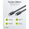 Kabel USB-C USB4 v2.0 80 Gb/s 240W 16K Goobay 1.2m