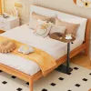 Stolik regulowany Buddy 17 Czarny, Ciemne drewno