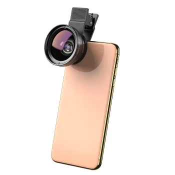 Dwa obiektywy telefonu szerokokątny x12 makro 0.45