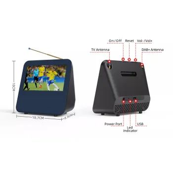 Mini telewizor przenośny 7