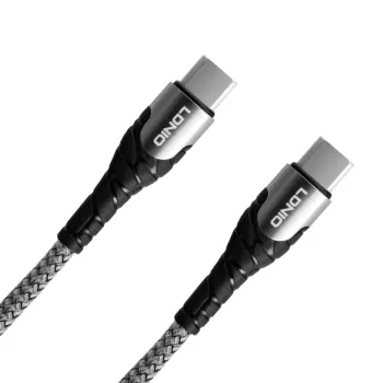 Kabel USB-C - USB-C LDNIO 65W 2m szary LC102