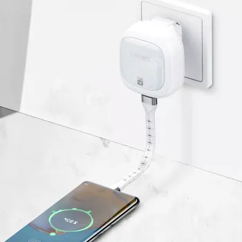 Kabel USB-A - micro-USB LDNIO 15cm biały LS50M