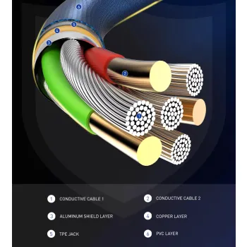 Kabel USB-A/Lightning LDNIO z LED 2m szary LS462L