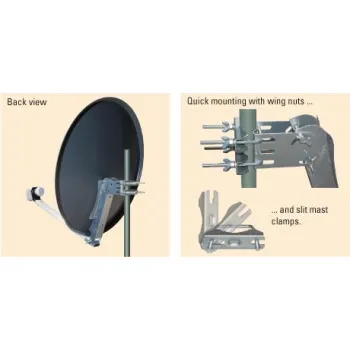 Antena SAT aluminiowa POLYTRON OSP 85 antracyt