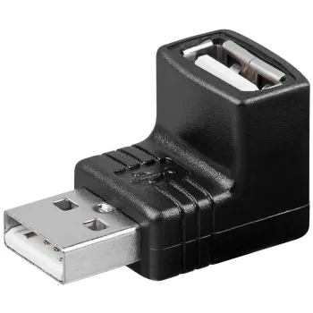 Adapter kątowy USB 2.0 gniazdo-wtyk Goobay czarny