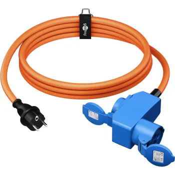 Adapter kabel Schuko na CEE 16A i Schuko 90st 1,5m