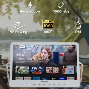 Przenośny mobilny TV bateria IP66 Smart 15.6