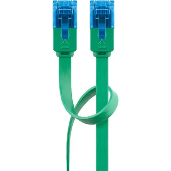 Kabel LAN Patchcord CAT 6A UTP PŁASKI green 2m
