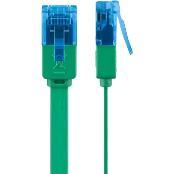 Kabel LAN Patchcord CAT 6A UTP PŁASKI green 2m