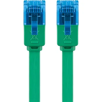 Kabel LAN Patchcord CAT 6A UTP PŁASKI green 2m