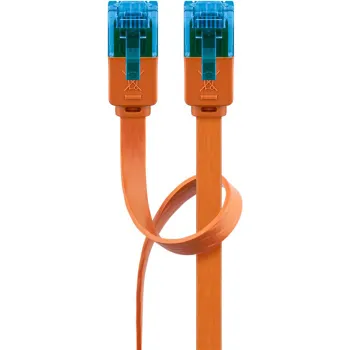 Kabel LAN Patchcord CAT 6A UTP PŁASKI orange 2m