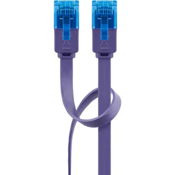 Kabel LAN Patchcord CAT 6A UTP PŁASKI violet 2m