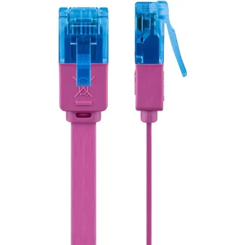 Kabel LAN Patchcord CAT 6A UTP PŁASKI pink 2m