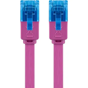 Kabel LAN Patchcord CAT 6A UTP PŁASKI pink 2m