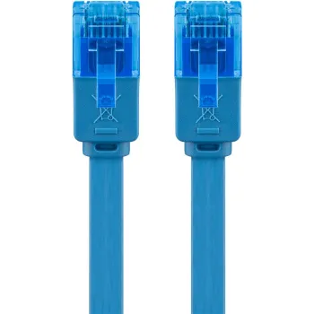 Kabel LAN Patchcord CAT 6A UTP PŁASKI blue 0,5m