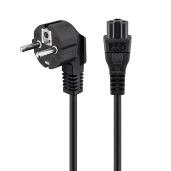Kabel zasilający C5 kątowy Goobay czarny 1,8m