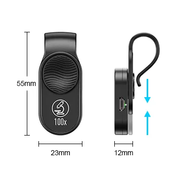 Mikroskop cyfrowy soczewka do telefonu 100x LED