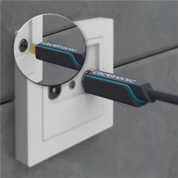 CLICKTRONIC Przyłącze TV IEC kabel antenowy 2m