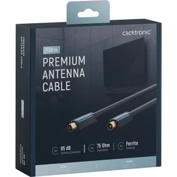CLICKTRONIC Przyłącze TV IEC kabel antenowy 7.5m