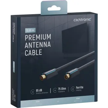 CLICKTRONIC Przyłącze TV IEC kabel antenowy 5m