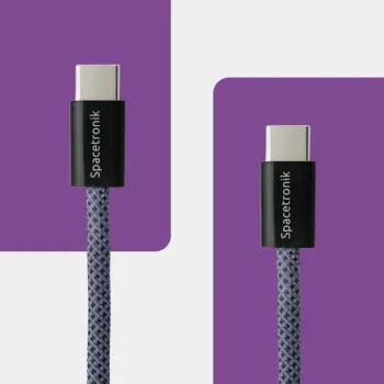 Kabel USB-C PD100/240W Spacetronik 2m granatowy