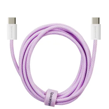 Kabel USB-C PD100/240W Spacetronik 3m fioletowy