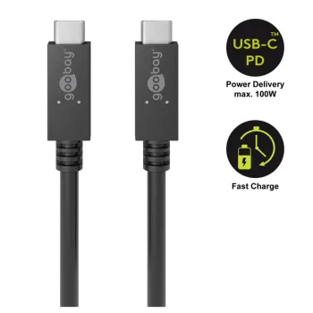 Kabel USB-C 3.2 Gen2x2 100W 20Gb/s PD Goobay 1m