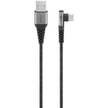 Kabel USB-C - USB-A 2.0 Goobay KĄTOWY TEXTIL 0.5m