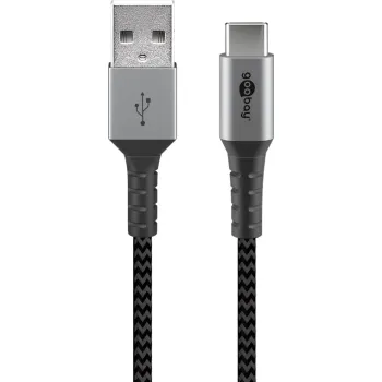 Kabel USB-C - USB-A 2.0 Goobay TEXTIL 1m