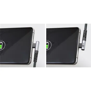 Kabel USB-C - USB-A 2.0 Goobay KĄTOWY TEXTIL 1m