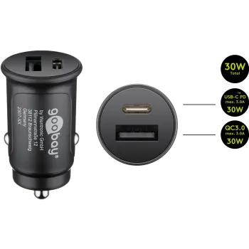 Ładowarka samochodowa USB 1A 5W 12/24V Goobay