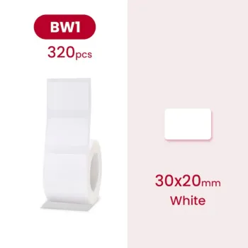 Etykiety seria B Niimbot 30x20 mm 320 szt. biały