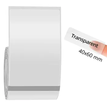 Etykiety seria B Niimbot 40x60 mm 125 szt. transp