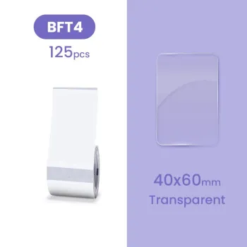 Etykiety seria B Niimbot 40x60 mm 125 szt. transp