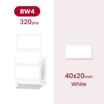 Etykiety seria B Niimbot 40x20 mm 320 szt. biały