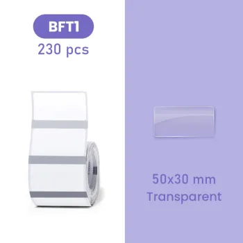 Etykiety seria B Niimbot 50x30 mm 230 szt. transp