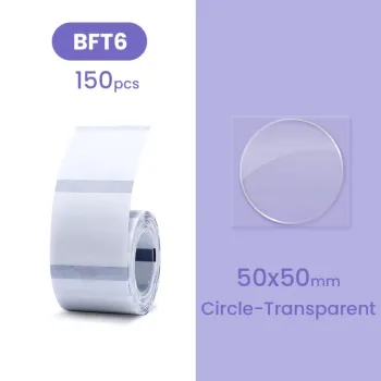 Etykiety seria B Niimbot 50x50 mm 150 szt. transp