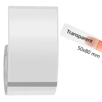 Etykiety seria B Niimbot 50x80 mm 95 szt. transp