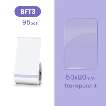 Etykiety seria B Niimbot 50x80 mm 95 szt. transp