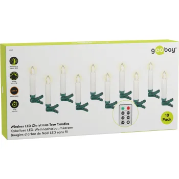 Świeczki choinkowe LED Goobay 1.5x10cm ZESTAW 10x