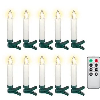 Świeczki choinkowe LED Goobay 1.5x10cm ZESTAW 10x