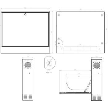 Obudowa RACK 19'' 2U 350x130mm BIAŁA pionowa