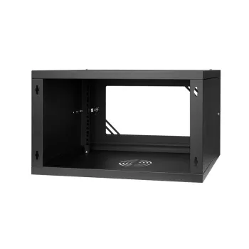 Szafa RACK 19'' 6U 600x350mm CZARNA Szklane drzwi