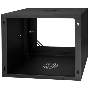 Szafa RACK 19'' 9U 600x450mm CZARNA Szklane drzwi