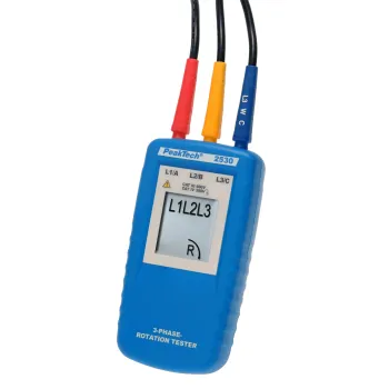 Trójfazowy wskaźnik kierunku obrotu Peaktech 2530