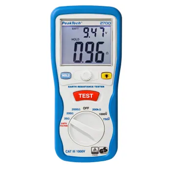 Cyfrowy Tester uziemienia i oporu PeakTech 2700