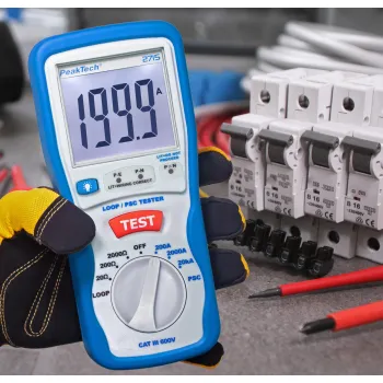 Cyfrowy tester pętli zwarcia PSC PeakTech 2715