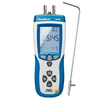 Miernik Różnic Ciśnień Anemometr USB PeakTech 5145