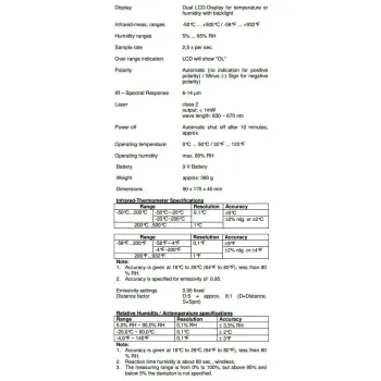 Sonda temperatury cieczy K-Type Peaktech TF-60
