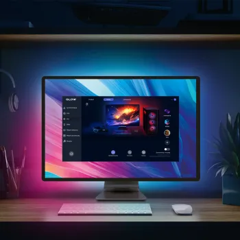 Podświetlenie monitora VESA Glow Three 27